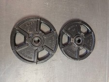 2x Weider Vintage 10 Lb Barbell Weight Plates...