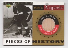 2001-02 Upper Deck Legends Pieces of History Gordie Howe Detroit Red WIngs
