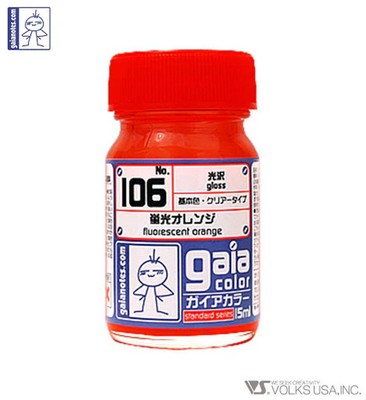Gaia Color Lacquer GC106 FluorescentOrange 15ml