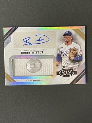 2025 Topps Tier One Bobby Witt Jr. - Button Relic Patch Auto /5