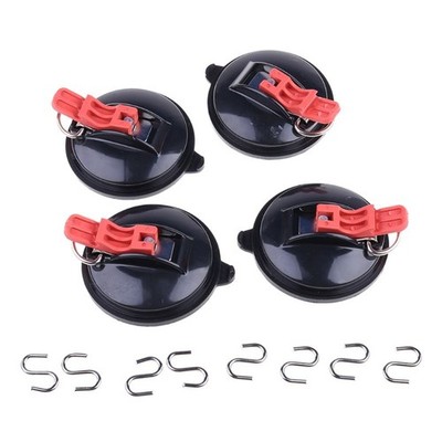 Heavy Duty Suction Cup Anchor Tensioner Tie Down Luggage Tarps Tents Camping