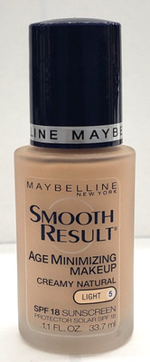 NEW Maybelline Smooth Result Age Minimizing Makeup CREAMY NATURAL ( LIGHT-5)