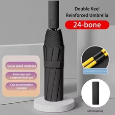 24 Bone Folding Umbrella Fully Automatic Double Bone SPF 50 UV Protection
