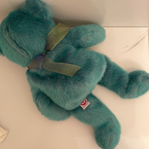 Ty Classic 2001 Lagoon the Teddy Bear Mottled Teal 14" - Picture 2 of 6