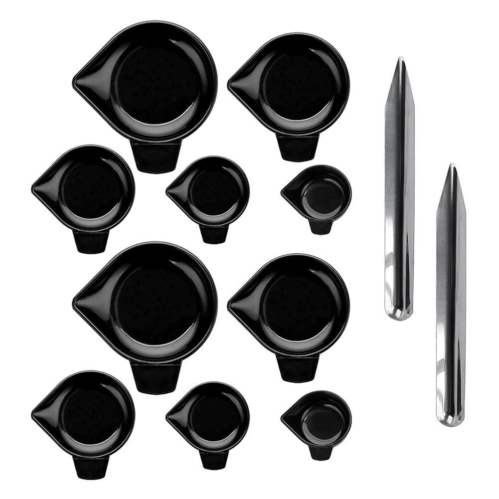 10PCS 5 Größen Plastik Wiegen Pulver Pfanne mit Schaufel Digital Waage Pfanne
