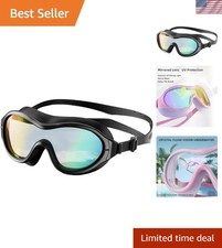 Adjustable Waterproof Swim Goggles with Anti-Fog and UV Protection - Unisex