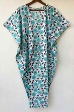 Indian Floral Printed Kaftan Cotton Hippie Maxi Women Nightwear Caftan Dress