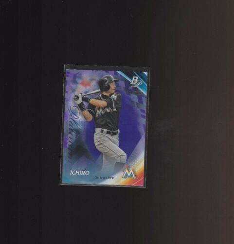 ICHIRO MARLINS 2017 PURPLE BOWMAN PLATINUM #84 /250