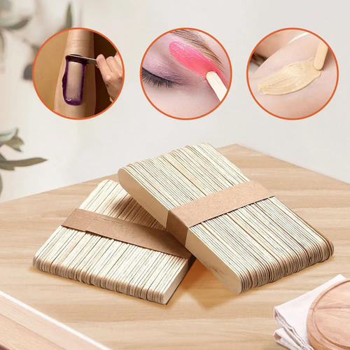 Wooden Waxing Stick Disposable Wax Bean Wiping Wax Tool Disposable Hair Removal - Picture 2 of 12