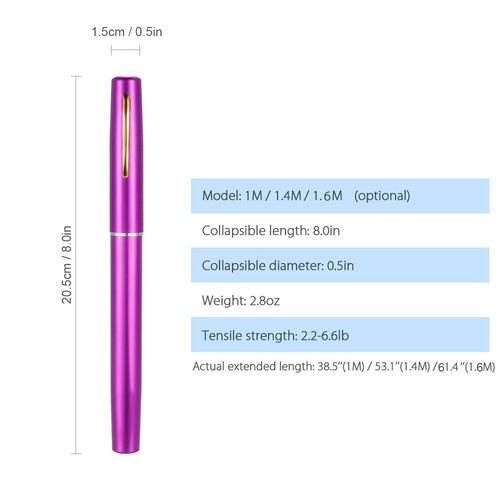 Mini Teleskop Angelrute Spinnrolle Combo für Salzwasser Süßwasser C9B2 - Bild 11 von 51