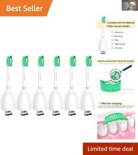 Replacement Electric Toothbrush Heads for Sonicare - 6-Pack with Hygienic Caps