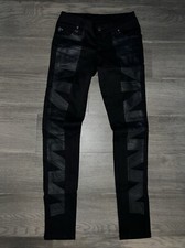 Tripp NYC Jeans With Faux Leather Cut Outs