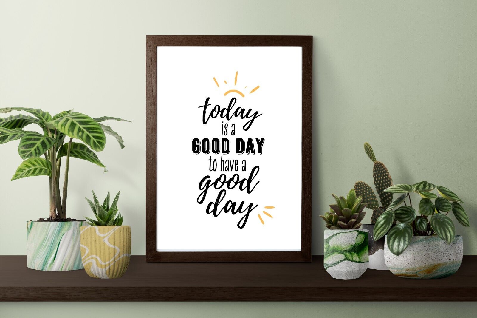 Today is a good day Framed poster