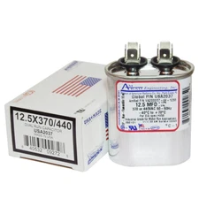 AmRad USA2035 Oval Run Capacitor 10 uF MFD 370 / 440 Volt Made in USA