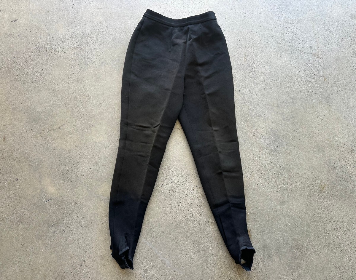 【80s】Vintage 2tuck Black Trousers talon Vintage 80s Nordstrom Dress Pants Black with Talon Zipper