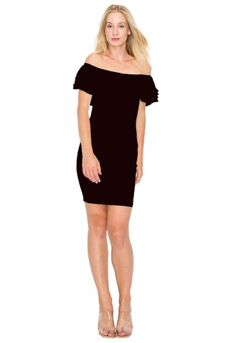 Mini Vestido ceñido al cuerpo de múltiples capas con volantes busto LD2248 - Imagen 6 de 15