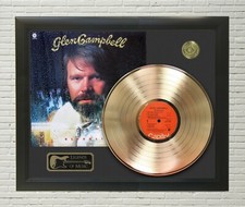 Glenn Campbell Framed Legends Of Country Music Gold LP Record Display
