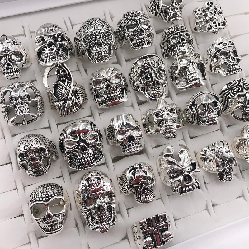 Gothic cheap silver rings