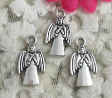 Free Ship 90 pcs Antique silver angel charms 18x10mm H-3656