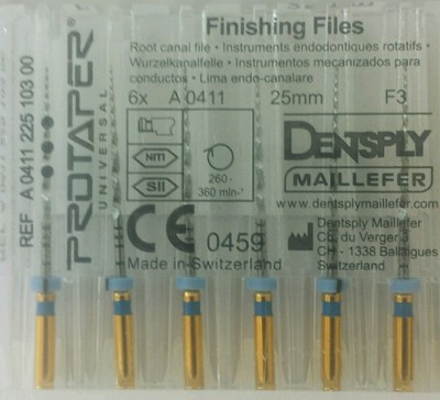 Dental Dentsply Rotary ProTaper Universal Engine NiTi Files 25 mm F3