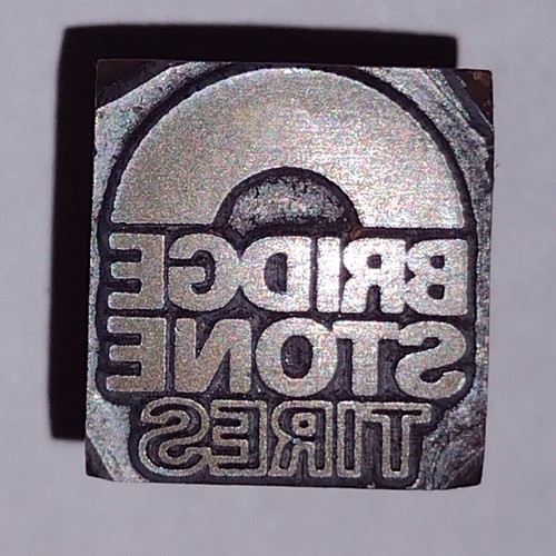 Bridgestone Tires Letterpress Printers Block Antique - Picture 6 of 9