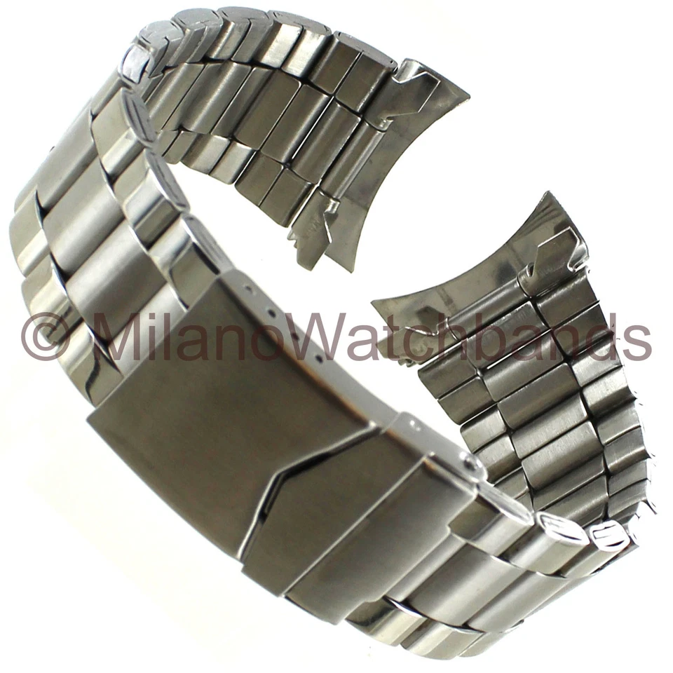 26mm deBeer Stainless Steel Curved/Straight Ends Big Oyster Link Mens Band LM291 - Image 2 of 4