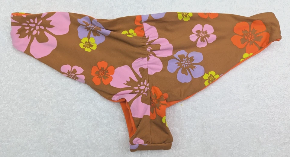 NWOT Roxy sz L Cheeky Bikini Surf Kind Kate floral print swim 1579 - Image 2 of 3