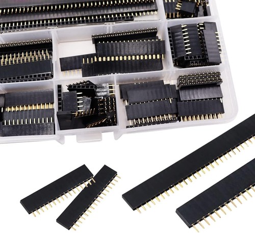 Enchufe de cabezal macho hembra de 2,54 mm tira de conector de doble fila única pasador de placa de PCB - Imagen 6 de 18