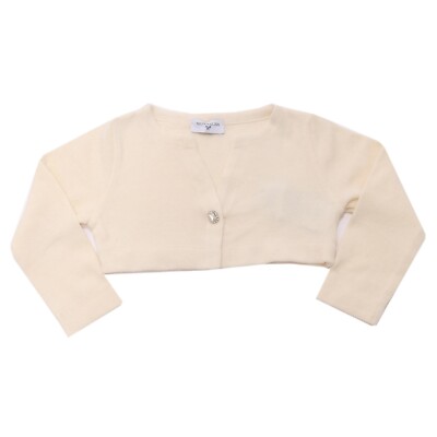 8375AD cardigan bimba girl MONNALISA off white cotton blend sweater kids