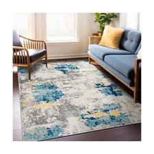 Rugshop Sky Collection Transitional Abstract Area Rug 7'10" x 10' Cream