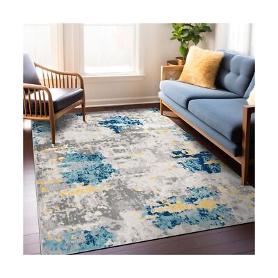 Rugshop Sky Collection Transitional Abstract Area Rug 7'10'' x 10' Cream