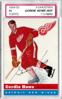 1954 1955 Topps Gordie Howe # 8 KSA 7.5 Hockey Card | eBay