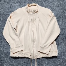 Onque Casuals Sweater Womens X-Large peach Cream Athletic Jacet