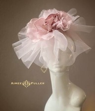 Kentucky Derby Hat Dusty Pink Mauve Rose Fascinator Melbourne Cup Breeders Cup