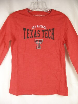 Texas Tech Red Raiders Long Sleeve T-shirt Retro Women Slim Fit Classic Style L