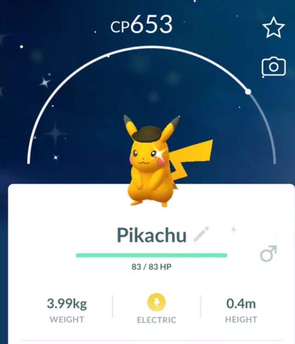 Chapeau Safari Shiny Pikachu Pour Pokémon GO - Échange Enregistré Ou 30 Jours, Neuf Sous Blister