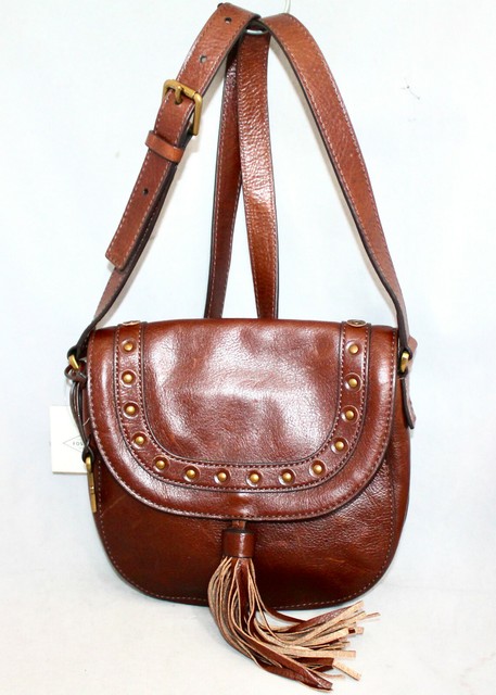 Fossil EMI Tassel Saddle Brown Leather 
