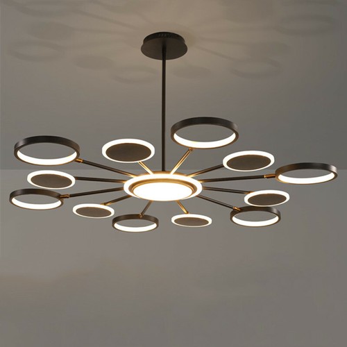 Kitchen Lamp Large Chandelier Lighting Bar LED Pendant Light Black Ceiling Light - Picture 5 of 12