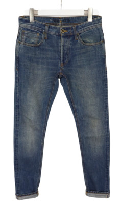 NN07 NO NATIONALITY James Jeans Herren W29/L32 Selvedge Slim Button Fly Mid Rise