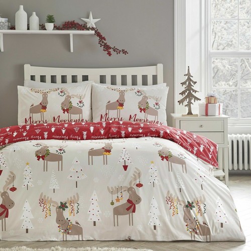 Christmas Merry Moose Duvet Cover 