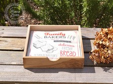 Serviettenhalter Serviettenspender inkl. 20 Servietten Holz Landhaus Vintage