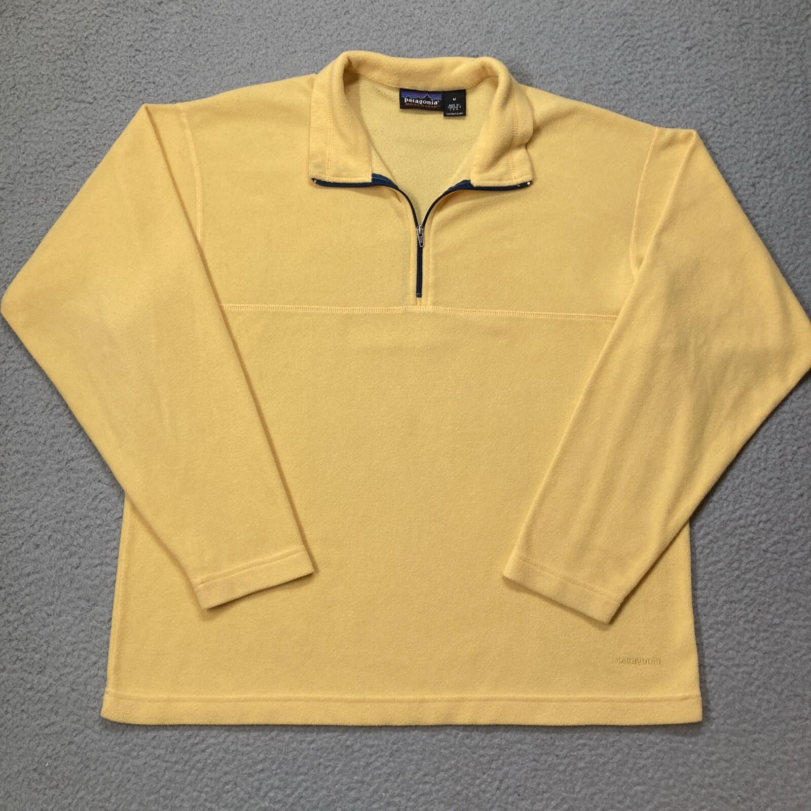 Vtg Patagonia Fleece Sweater Men's M Micro D-Luxe Cocoon Quarter Zip USA Made