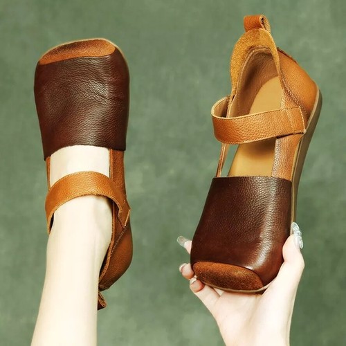 Ballerine donna Mary Janes vera pelle comode morbide Oxford sandali U - Foto 10 di 21