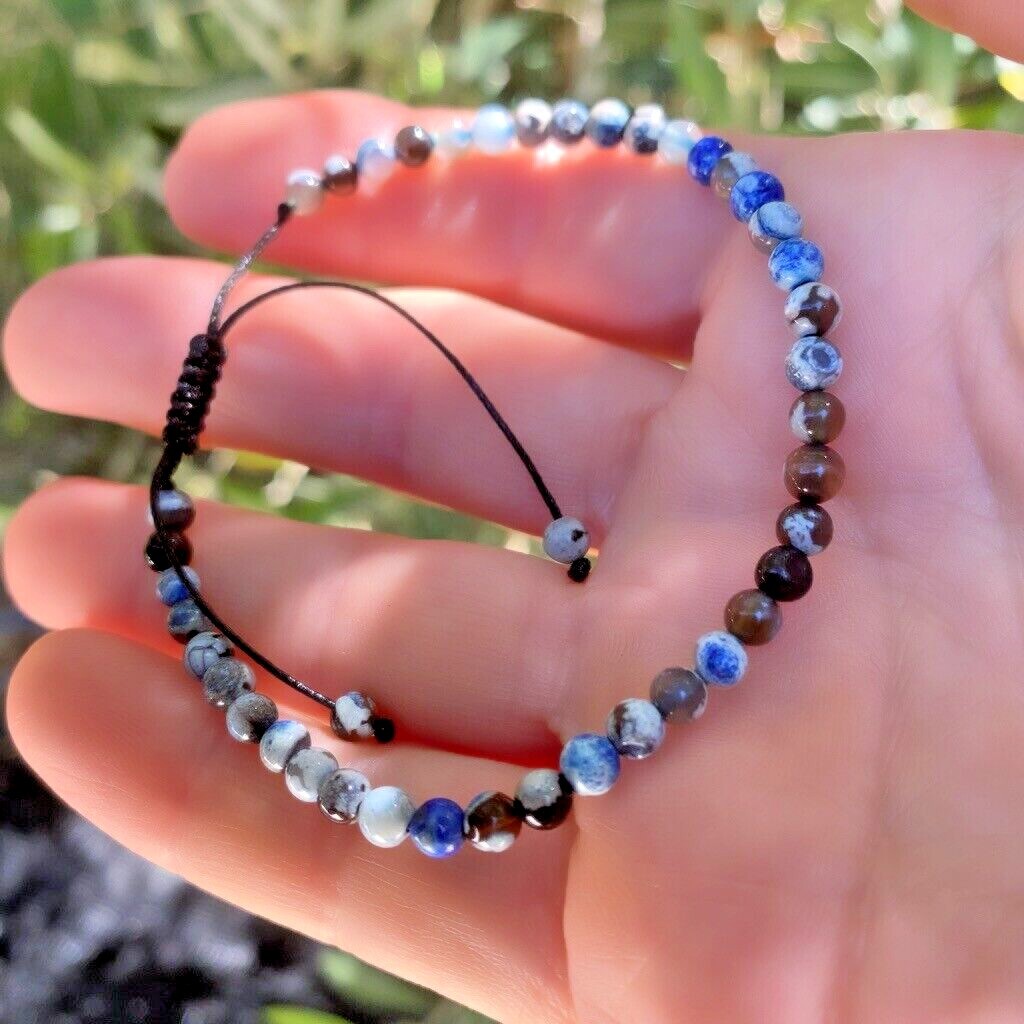 Bracelet Tressé Tibétain En Oeil De Tigre – Perles Naturelles Rouge Marron – Homme/Femme