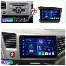9“ Wifi Android GPS Radio Multimedia Car Video Player Navigation For 12-15 Civic
