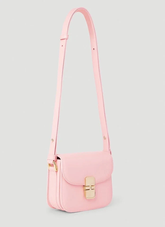 NUEVO BOLSO BANDOLERA A.P.C APC Pequeño Gracia Rosa Regalo San Valentín L CUERO DE BECERRO Foto 3 de 4