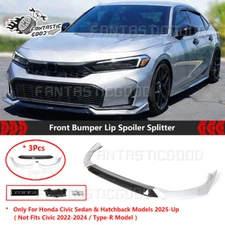 For Honda Civic Sedan Hatch 2025+ Yofer Solar Silver Front Bumper Lip Splitter