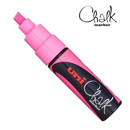 Uni Chalk PWE-8K Large Broad Chalk Marker Blackboard Pens - All 9 Colours - Picture 3 of 19