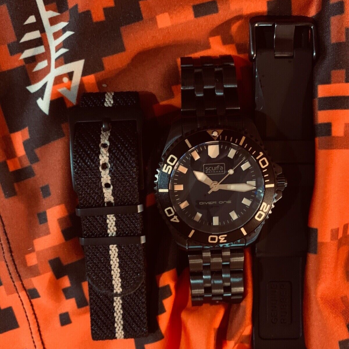 Scurfa D1Diver PVD Black dive watch with helium escape valve. eBay