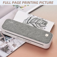 Mini A4 Paper Printer Direct Thermal Transfer USB With 1 Roll Thermal Paper W8O4